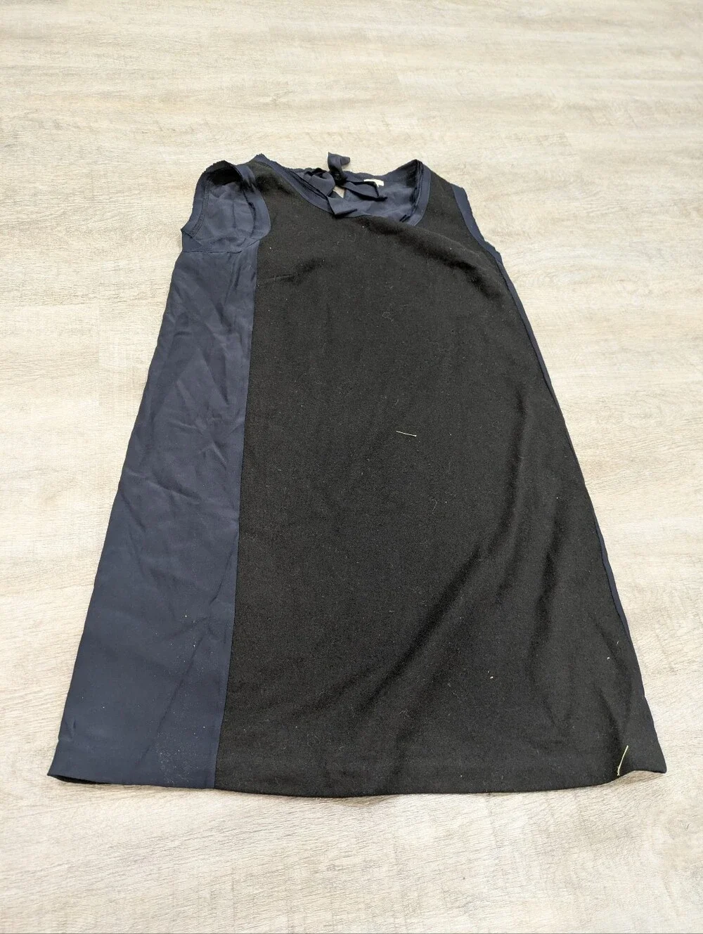 J. Crew Black And Navy Colorblock Dress Size 2